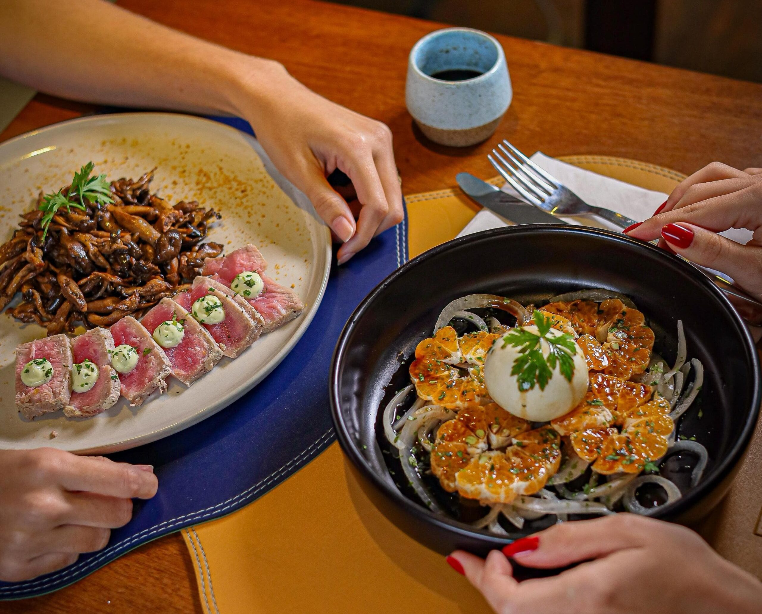 Tuna Shimeji Burrata com Tangerina scaled