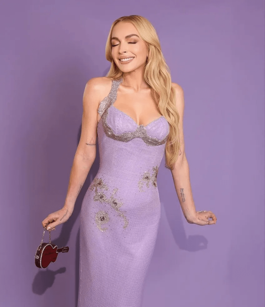 linday lohan vestido