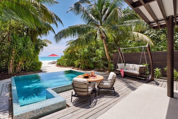 Niyama Private Islands Deluxe Beach Pool Villa Deck