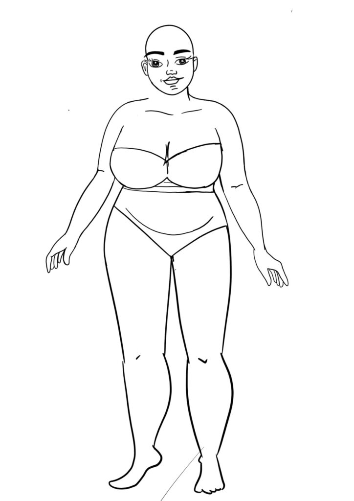 Boneca de papel corpo 1