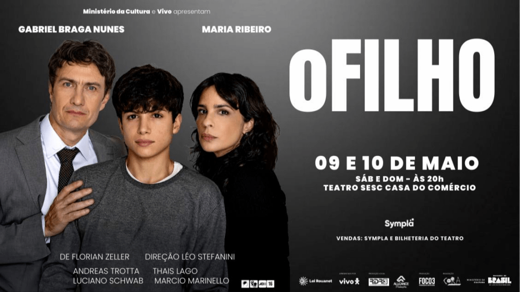 O espetáculo O Filho integra a trilogia familiar do autor, que inclui ainda O Pai e A Mãe.