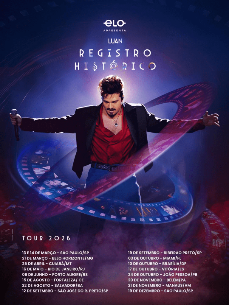 A turnê "Registro Histórico" funciona como uma espécie de linha do tempo musical, conectando passado, presente e novos caminhos em um só show.