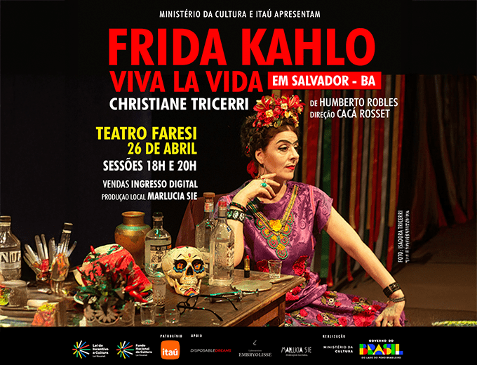 A vida intensa e multifacetada de Frida Kahlo ganha nova leitura nos palcos da capital baiana.