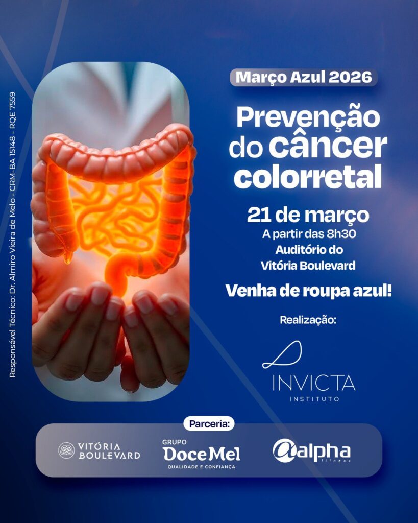 Março Azul: Invicta Instituto promove evento de prevenção ao câncer colorretal no próximo dia 21 2 marco azul 1