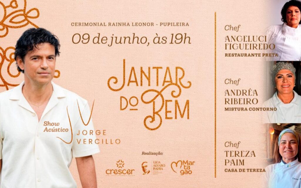 Com show de Jorge Vercillo, Jantar do Bem do Martagão Gesteira acontece em junho 2 jantar martagao jorge vercillo